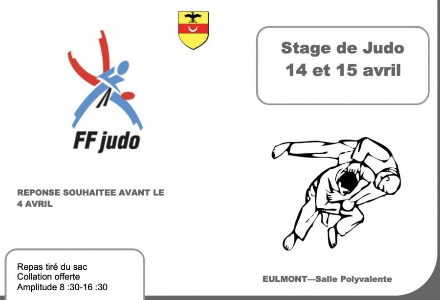 Stage judo - 14 et 15 avril 2022